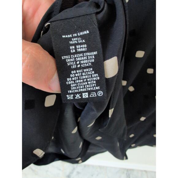 Theory Classic Straight Shirt in Square Silk Size XL - Picture 4 of 4